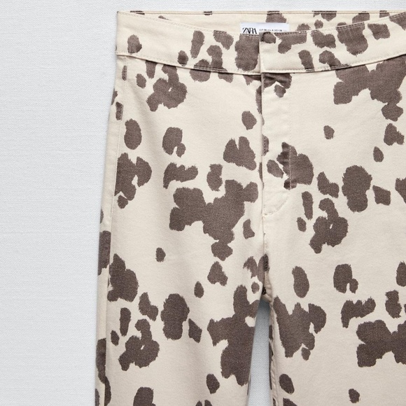 ZARA Cow Flared Skinny Jeans (US 6) 🐄 NWT - Picture 3 of 12